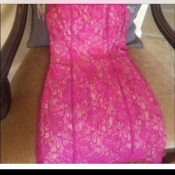 New - AX fuchsia lace dress - Picture 4 of 4